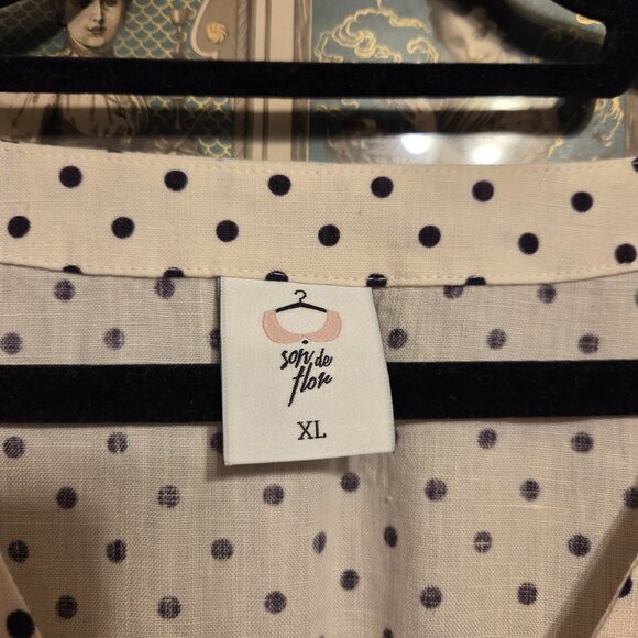 Son de Flor Diane Dress, Ruffle Sleeve Polka Dot - Picture 2 of 4